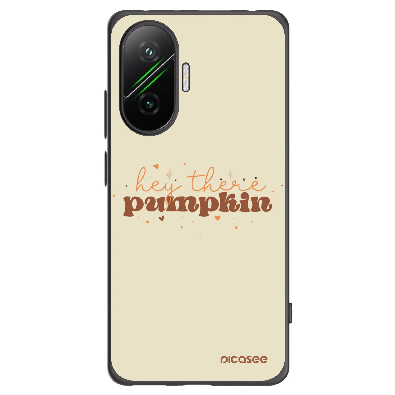 Picasee silikonowe czarne etui na Xiaomi Poco F7 5G - Hey there pumpkin