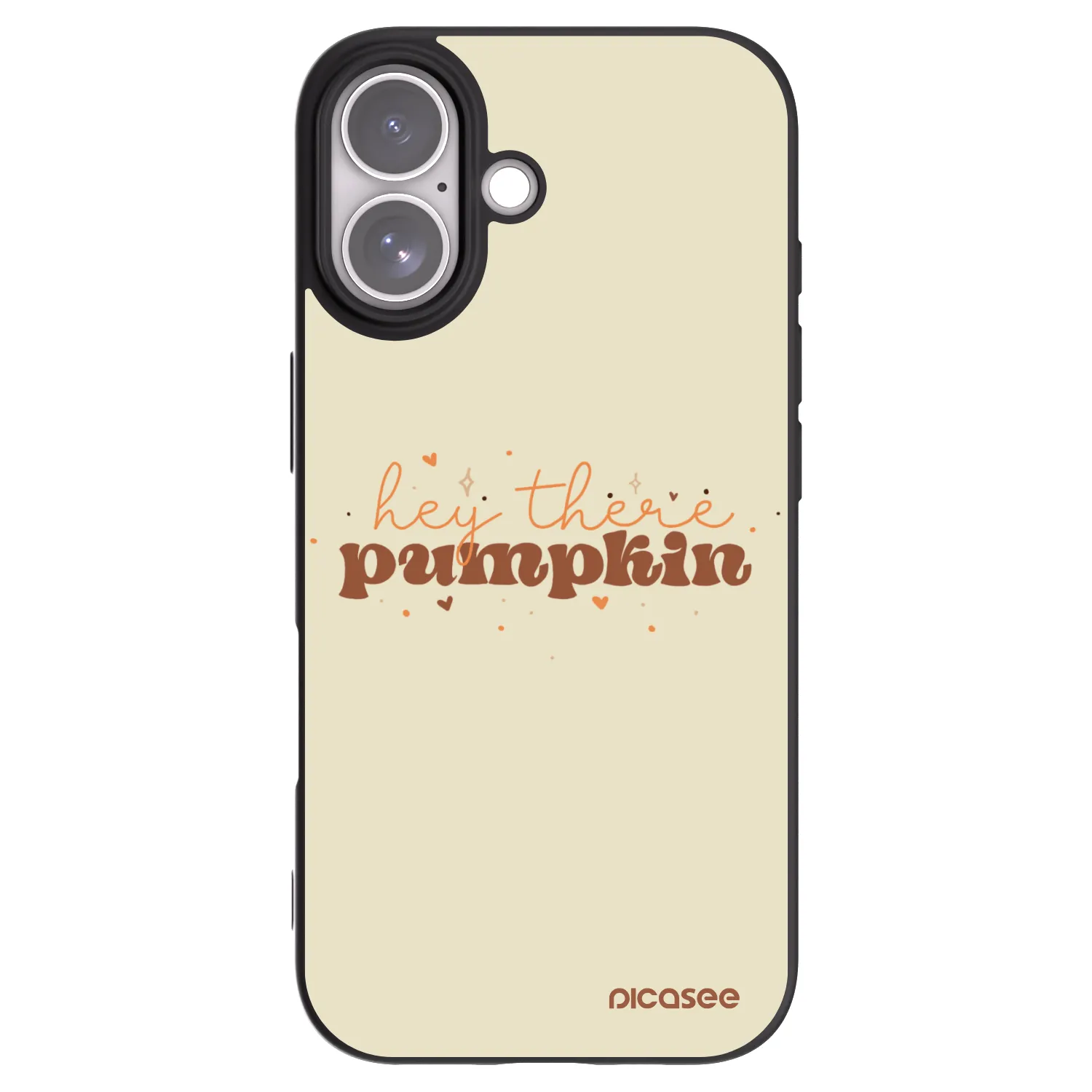Picasee silikonowe czarne etui na Apple iPhone 17 - Hey there pumpkin