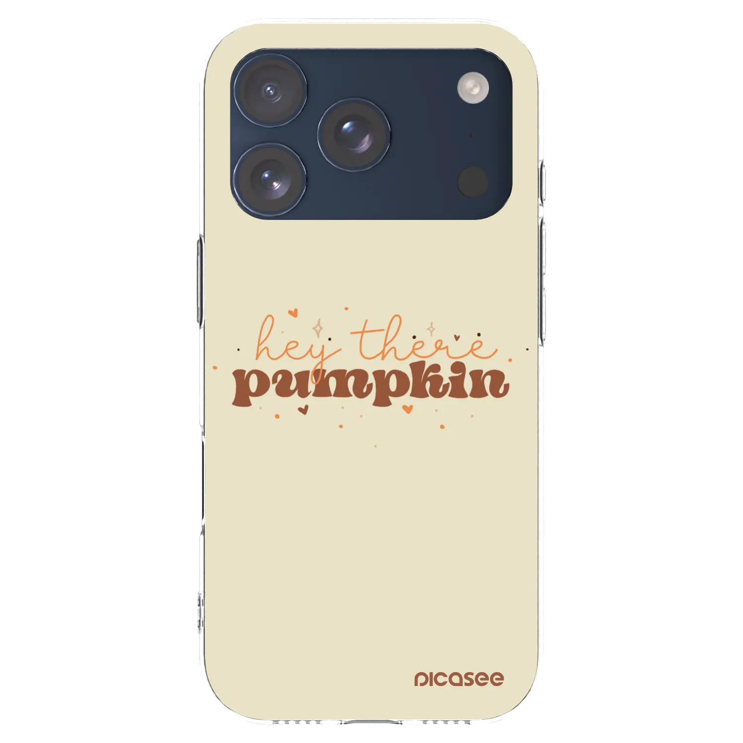 Picasee silikonowe przeźroczyste etui na Apple iPhone 17 Pro - Hey there pumpkin