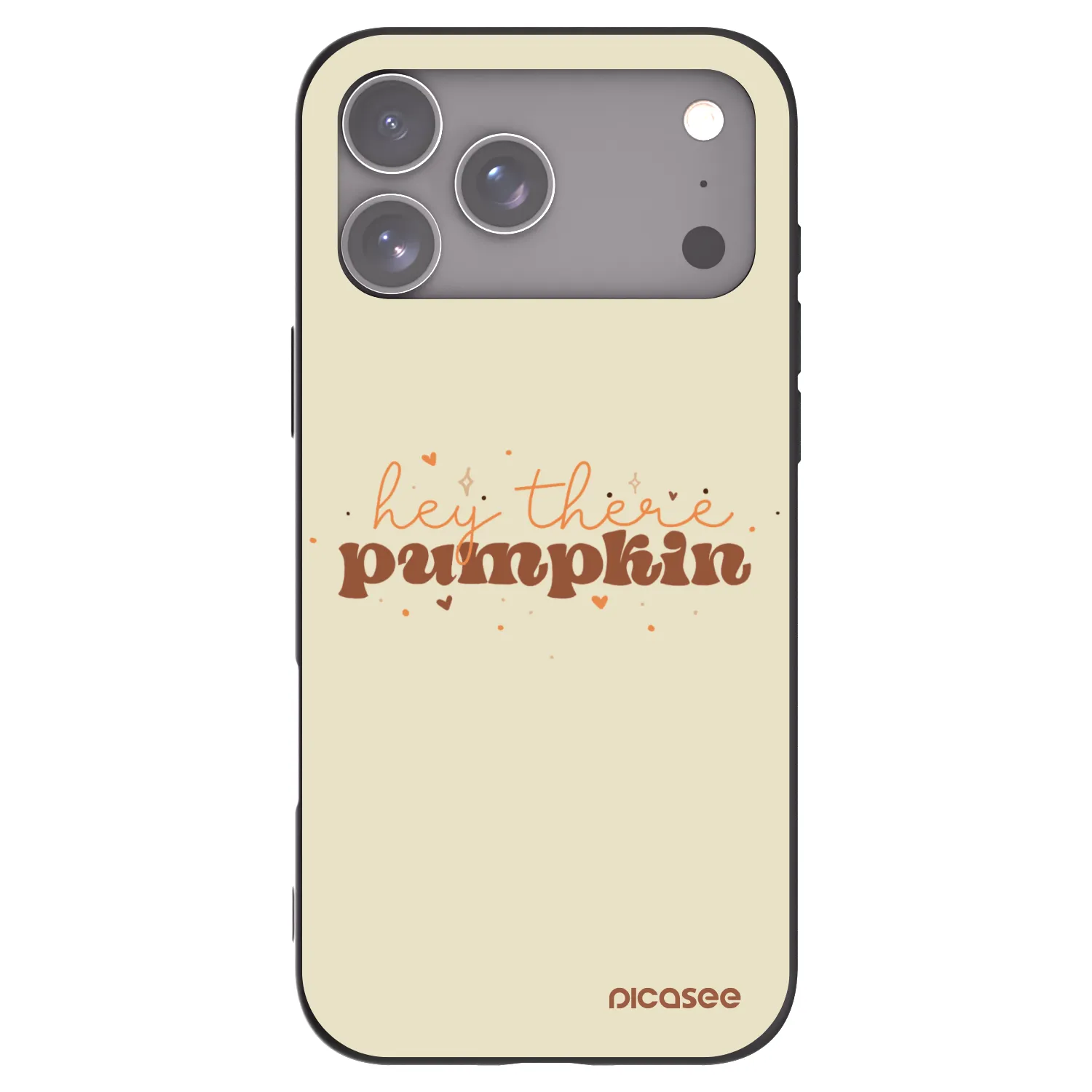 Picasee silikonowe czarne etui na Apple iPhone 17 Pro Max - Hey there pumpkin