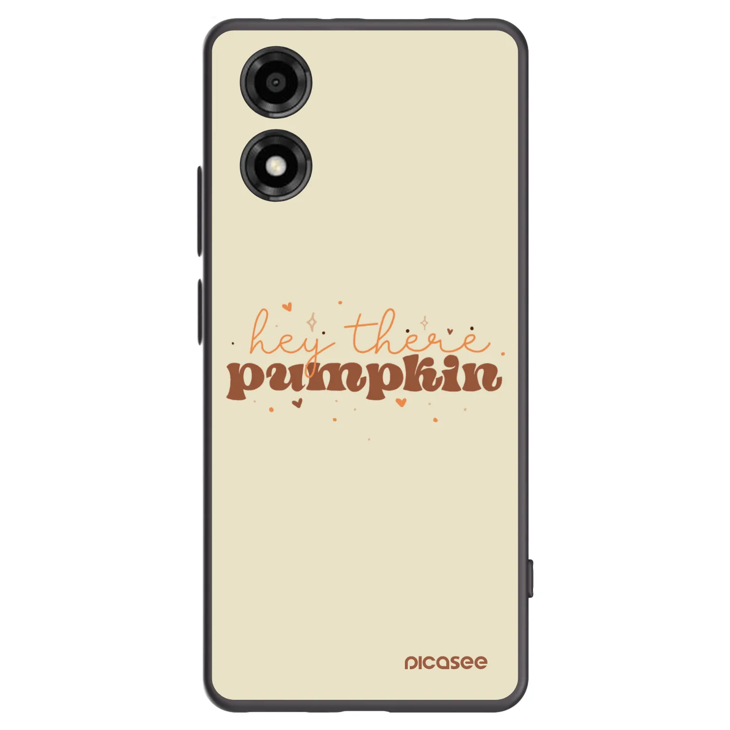 Picasee silikonowe czarne etui na Motorola Moto E14 - Hey there pumpkin