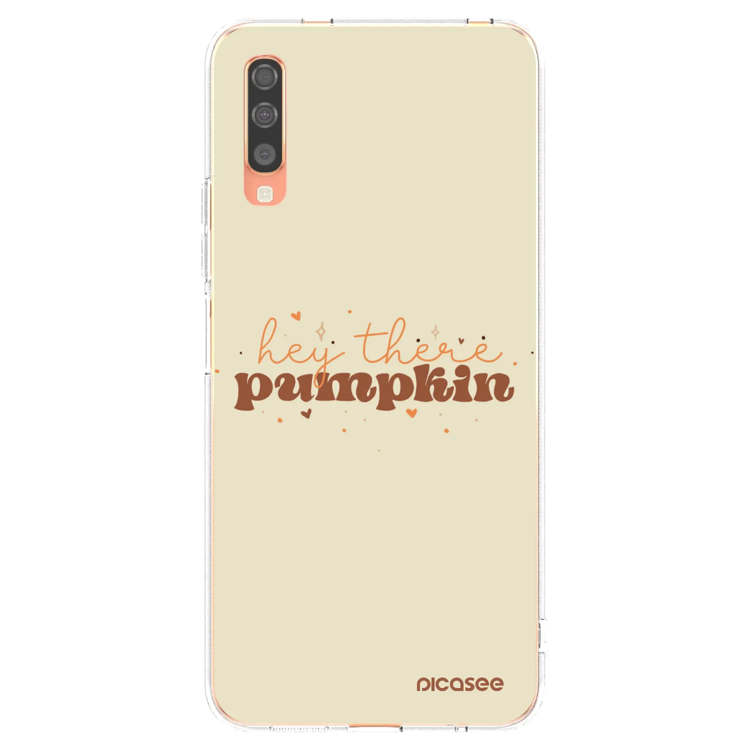 Picasee silikonowe przeźroczyste etui na Samsung Galaxy A70 A705F - Hey there pumpkin