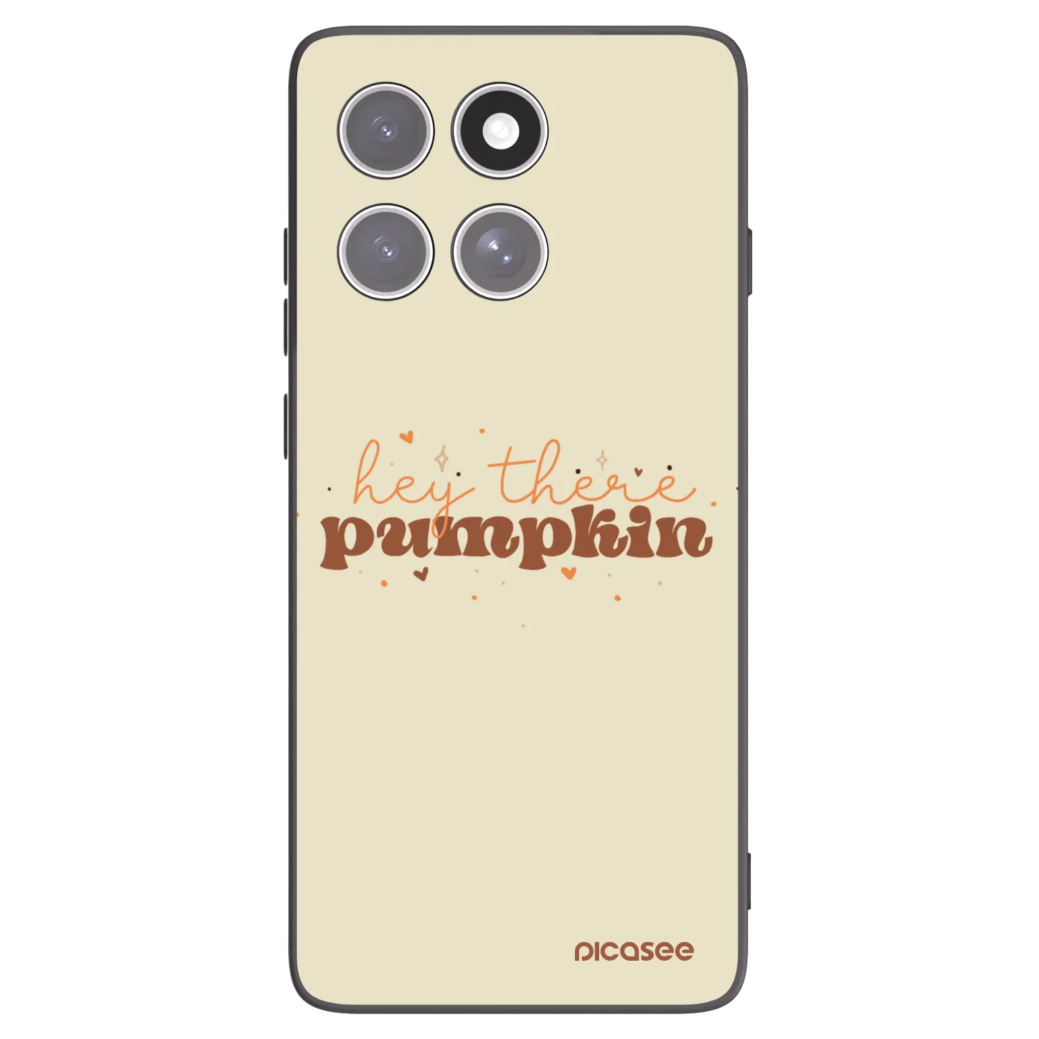 Picasee silikonowe czarne etui na Motorola Edge 60 Pro - Hey there pumpkin