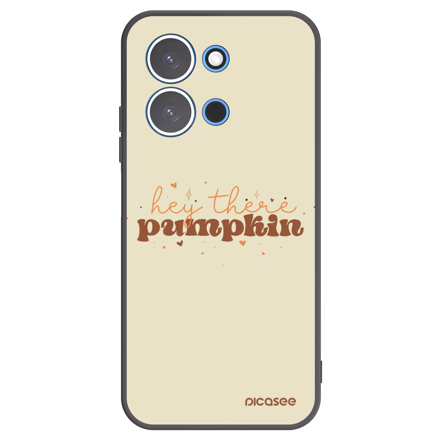 Picasee silikonowe czarne etui na Xiaomi Redmi 15C 4G - Hey there pumpkin