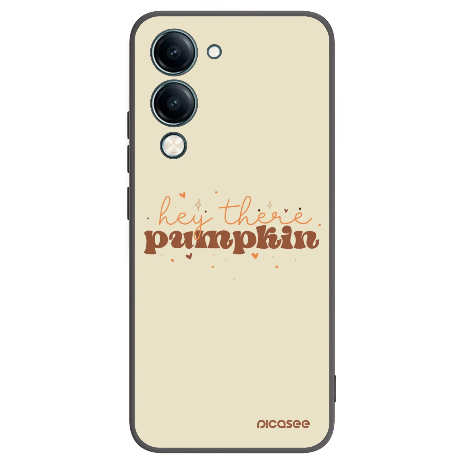 Picasee silikonowe czarne etui na Vivo Y29s 5G - Hey there pumpkin