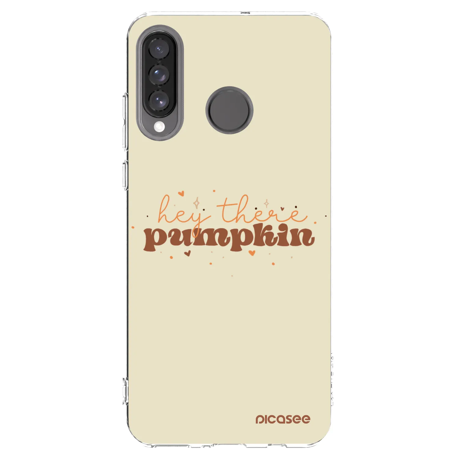 Picasee silikonowe przeźroczyste etui na Huawei P30 Lite - Hey there pumpkin
