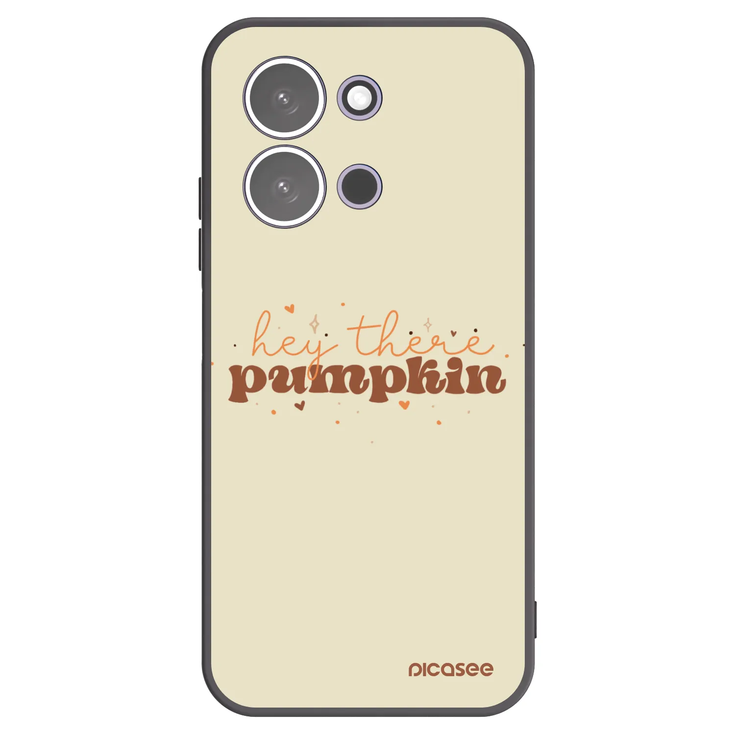 Picasee silikonowe czarne etui na Xiaomi Redmi 15C 5G - Hey there pumpkin