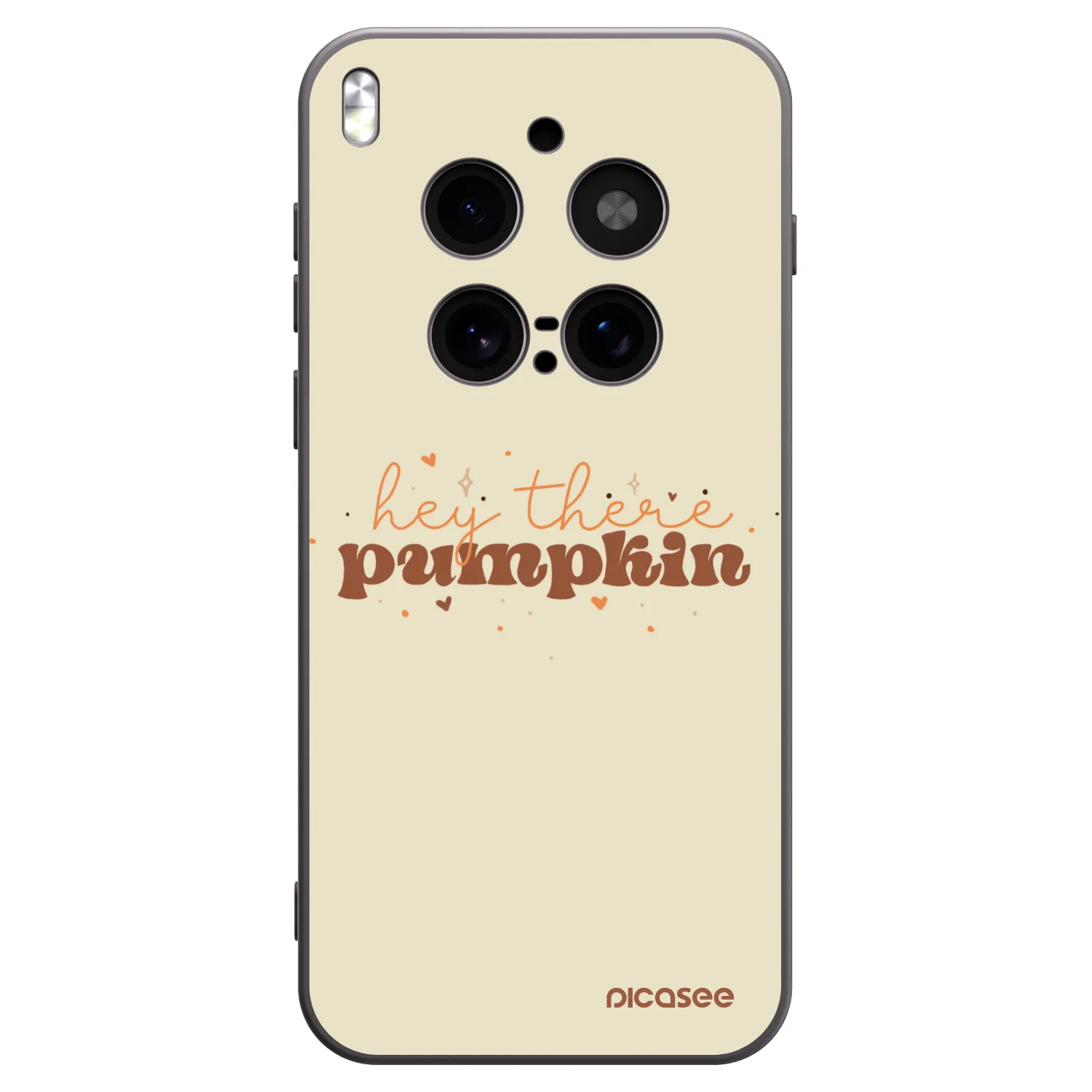 Picasee silikonowe czarne etui na Vivo X300 Pro - Hey there pumpkin