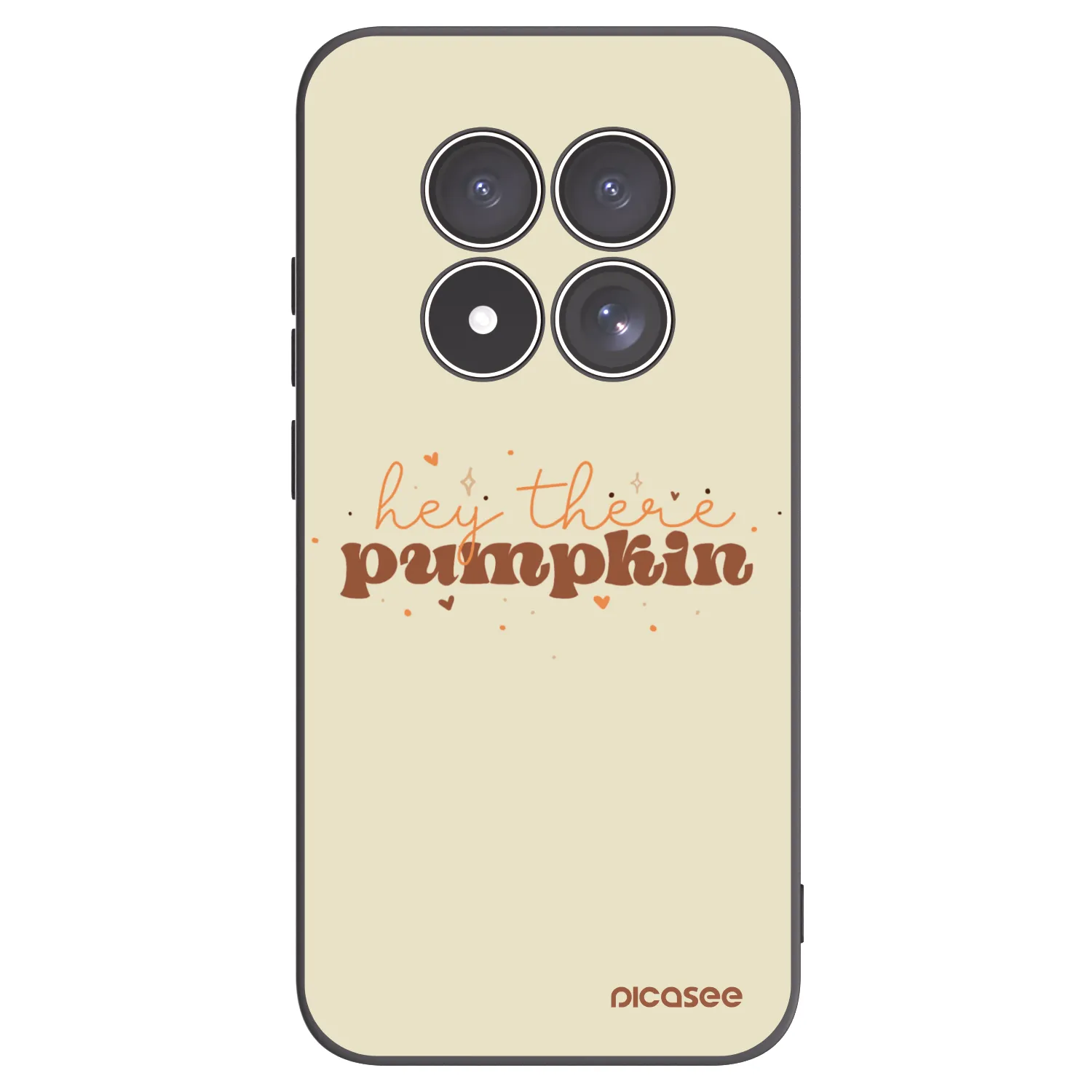 Picasee silikonowe czarne etui na Xiaomi Redmi Note 15 Pro 5G - Hey there pumpkin