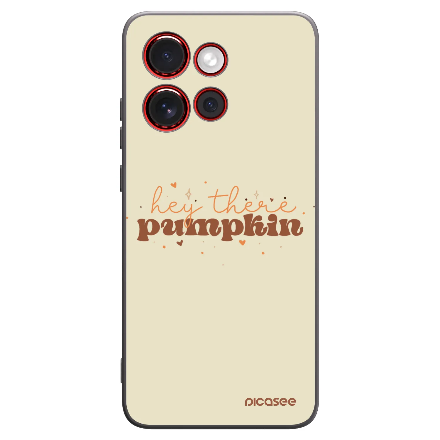 Picasee silikonowe czarne etui na Motorola Edge 60 Neo 5G - Hey there pumpkin