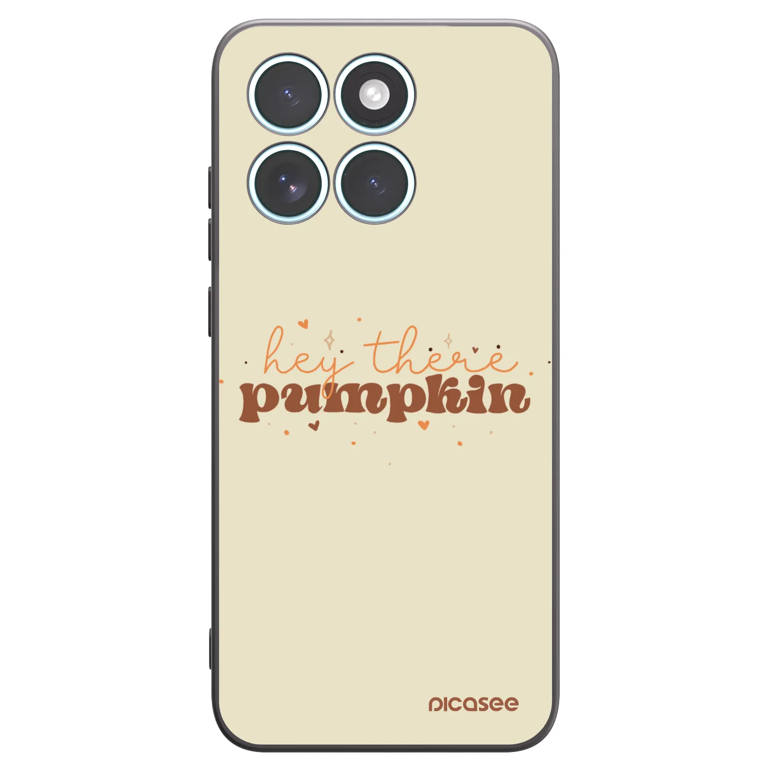 Picasee silikonowe czarne etui na Motorola Edge 70 Fusion - Hey there pumpkin