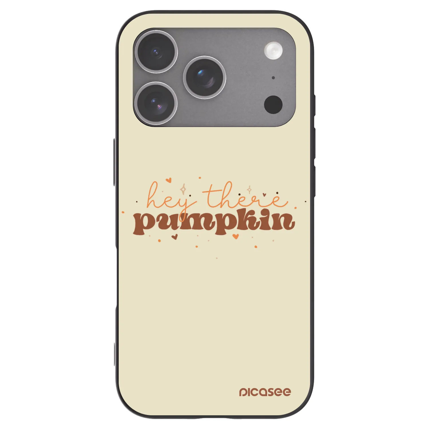 Picasee silikonowe czarne etui na Apple iPhone 18 Pro - Hey there pumpkin