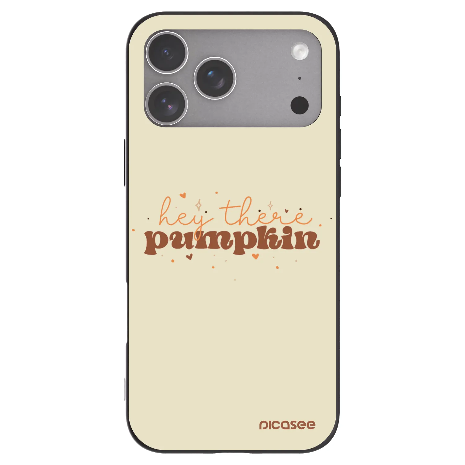 Picasee silikonowe czarne etui na Apple iPhone 18 Pro Max - Hey there pumpkin