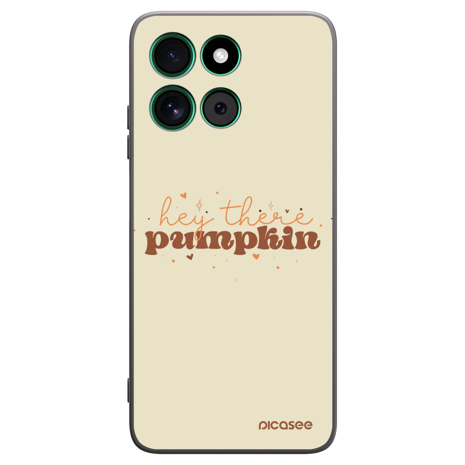 Picasee silikonowe czarne etui na Motorola Moto G57 Power - Hey there pumpkin