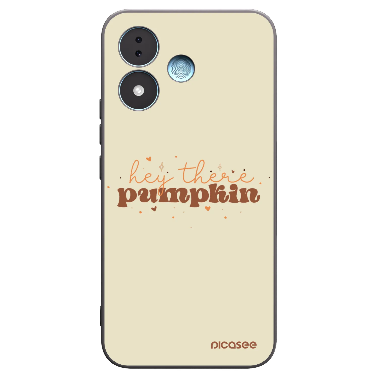 Picasee silikonowe czarne etui na Xiaomi Redmi Note 17 5G - Hey there pumpkin