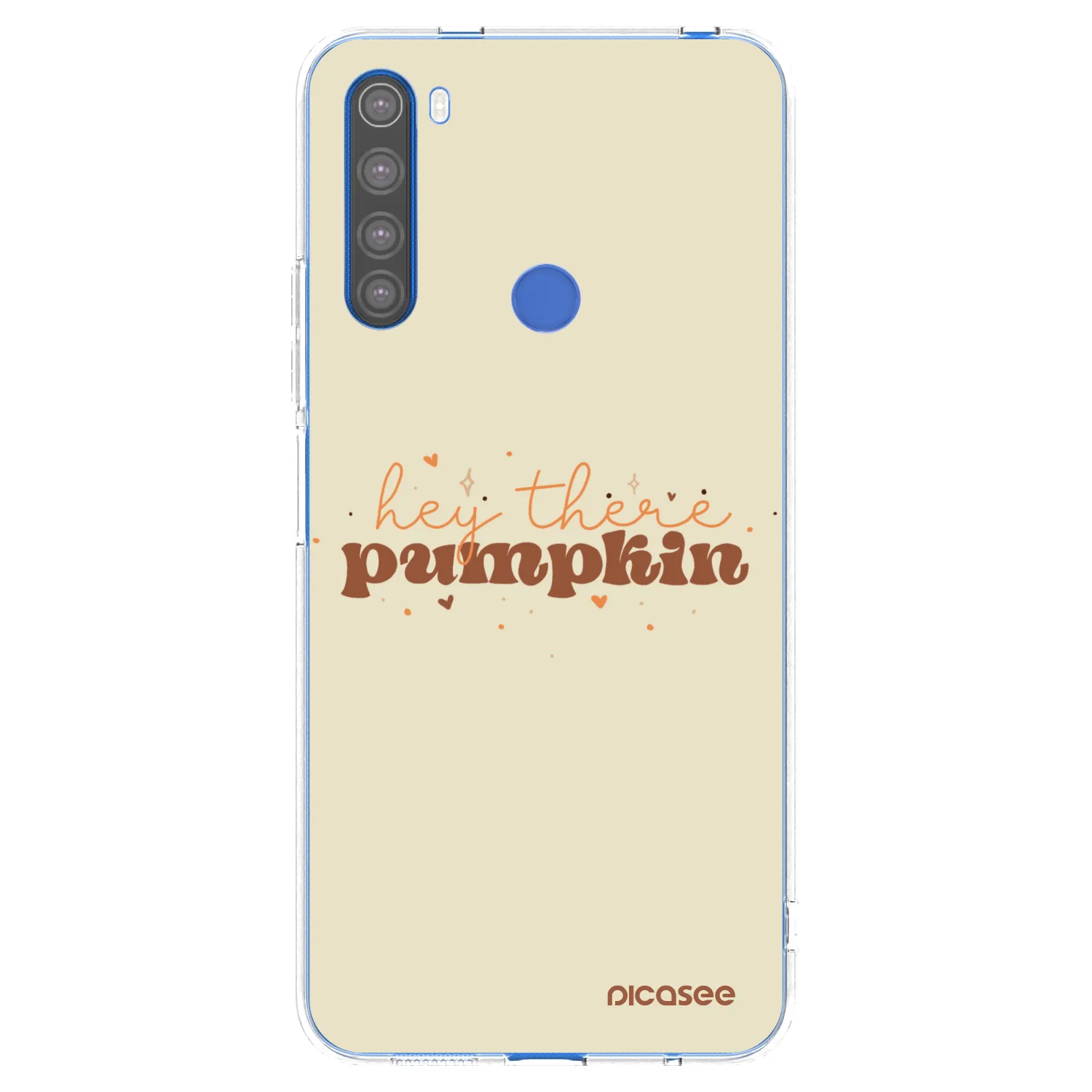 Picasee silikonowe przeźroczyste etui na Xiaomi Redmi Note 8T - Hey there pumpkin