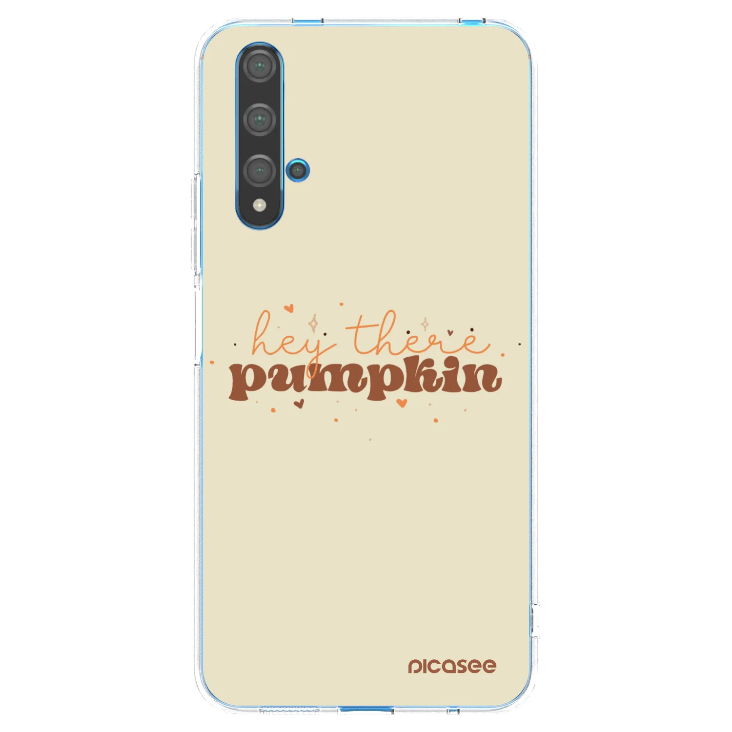 Picasee silikonowe przeźroczyste etui na Huawei Nova 5T - Hey there pumpkin