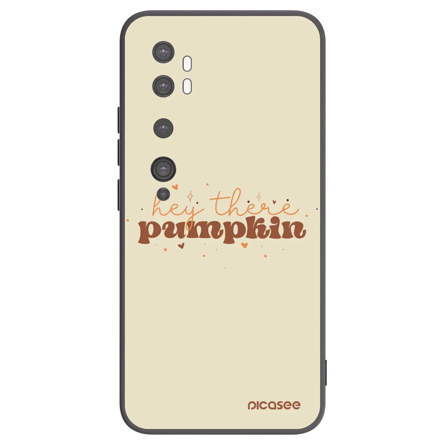Picasee silikonowe czarne etui na Xiaomi Mi Note 10 (Pro) - Hey there pumpkin