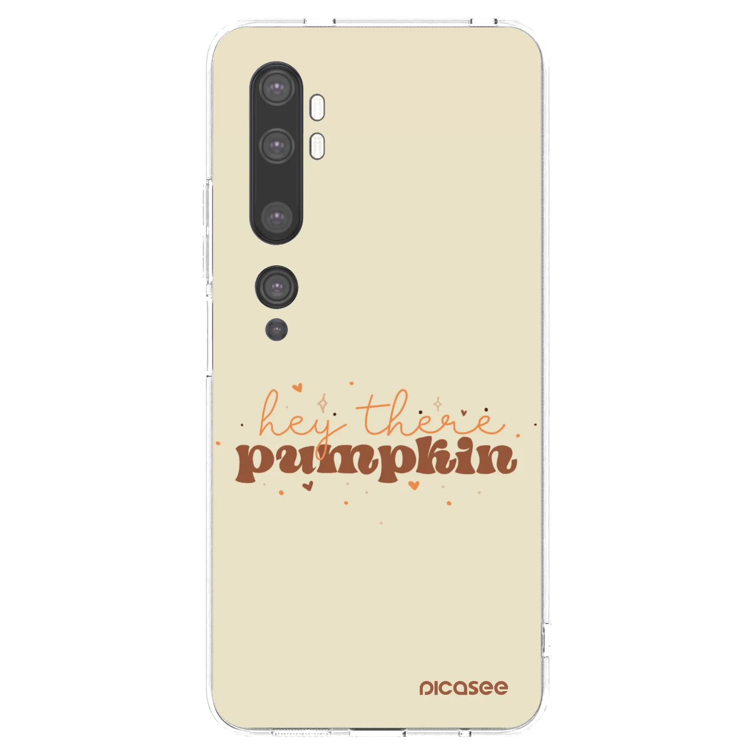 Picasee silikonowe przeźroczyste etui na Xiaomi Mi Note 10 (Pro) - Hey there pumpkin