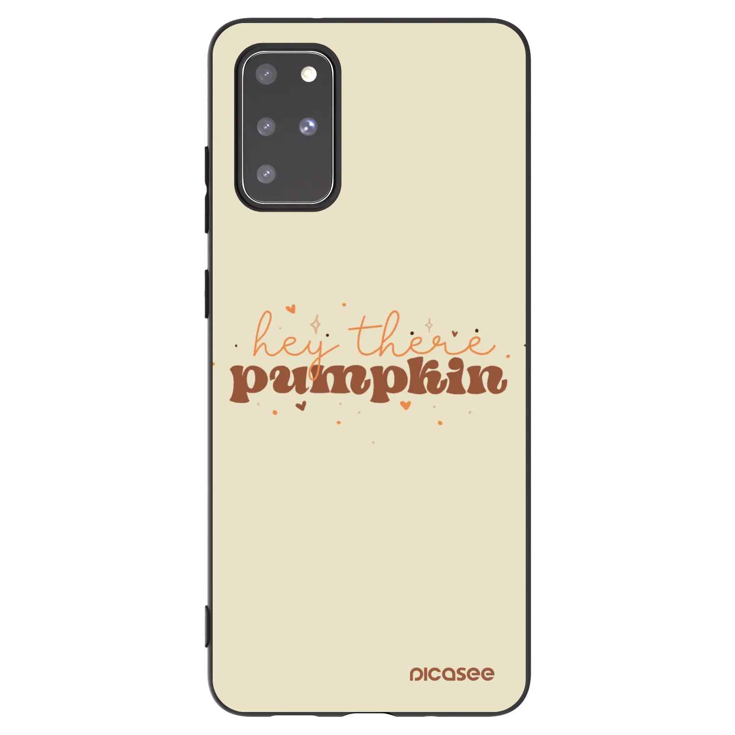 Picasee silikonowe czarne etui na Samsung Galaxy S20+ G985F - Hey there pumpkin
