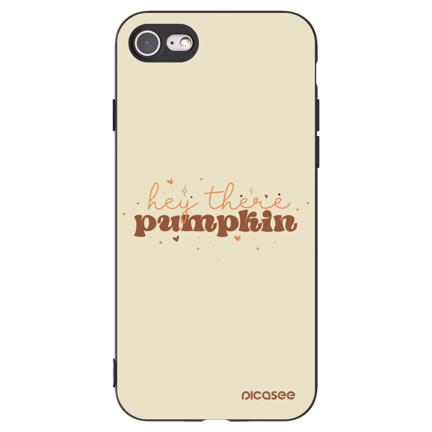 Picasee silikonowe czarne etui na Apple iPhone SE 2020 - Hey there pumpkin