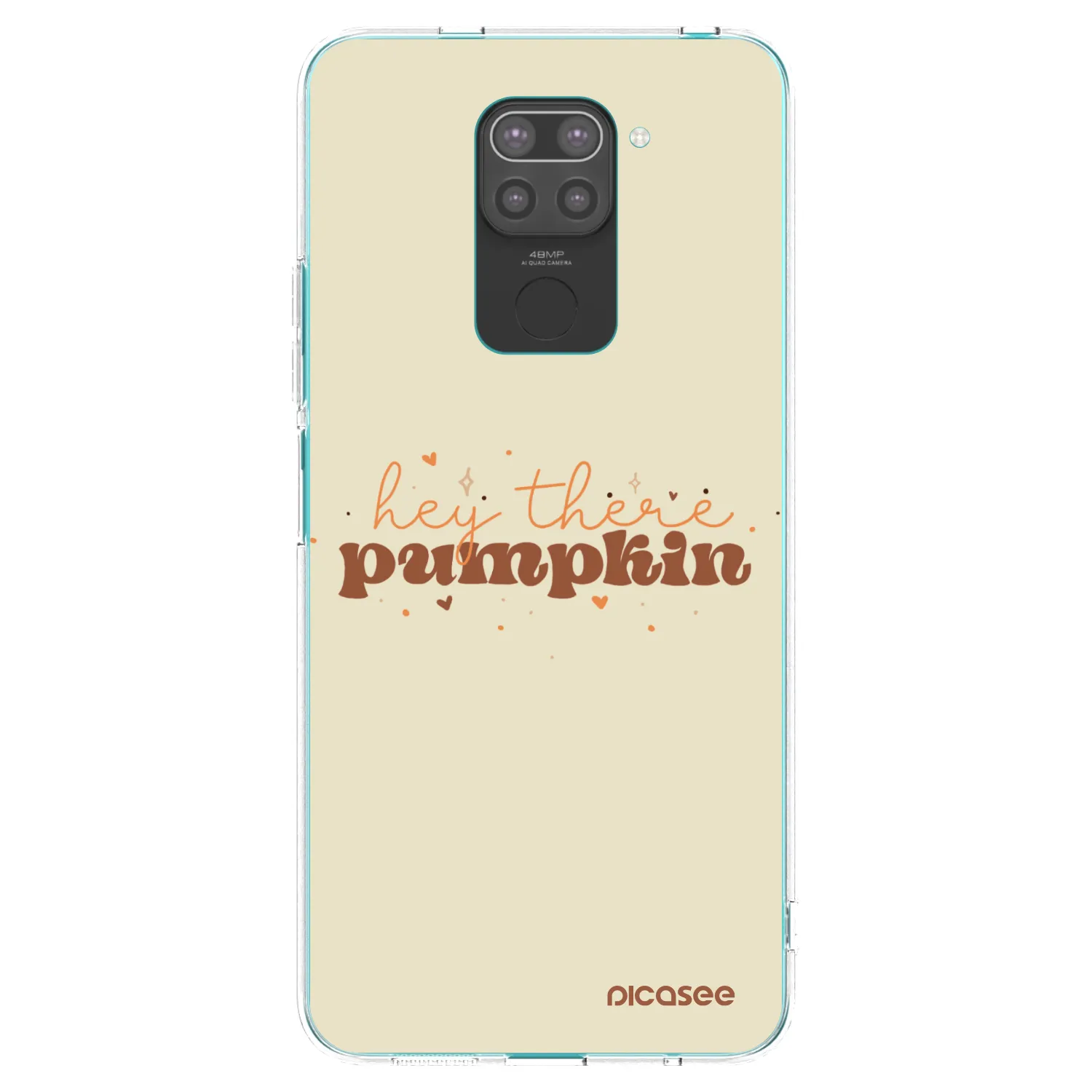 Picasee silikonowe czarne etui na Xiaomi Redmi Note 9 - Hey there pumpkin