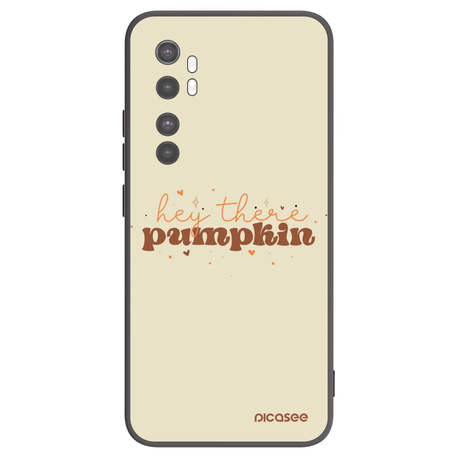 Picasee silikonowe czarne etui na Xiaomi Mi Note 10 Lite - Hey there pumpkin