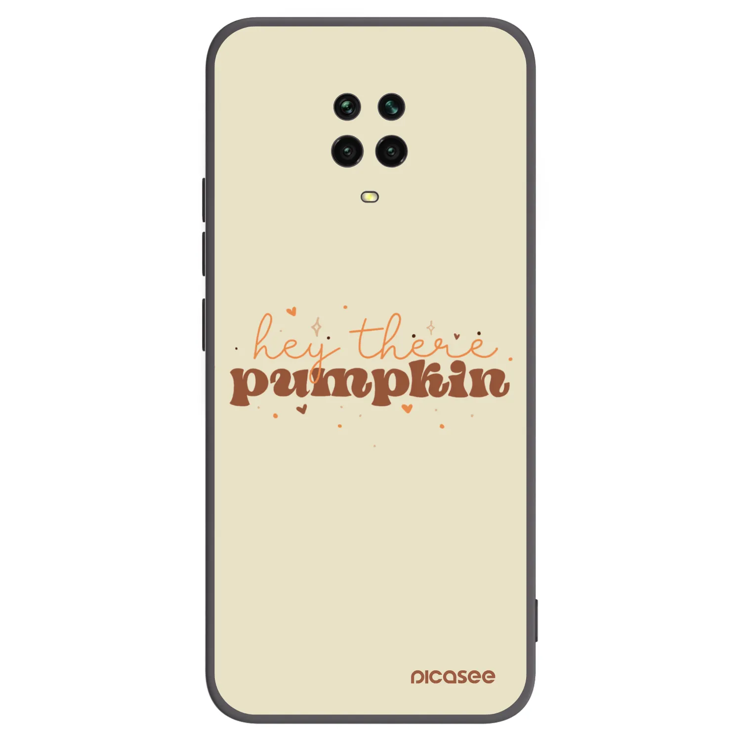 Picasee silikonowe czarne etui na Xiaomi Redmi Note 9S - Hey there pumpkin