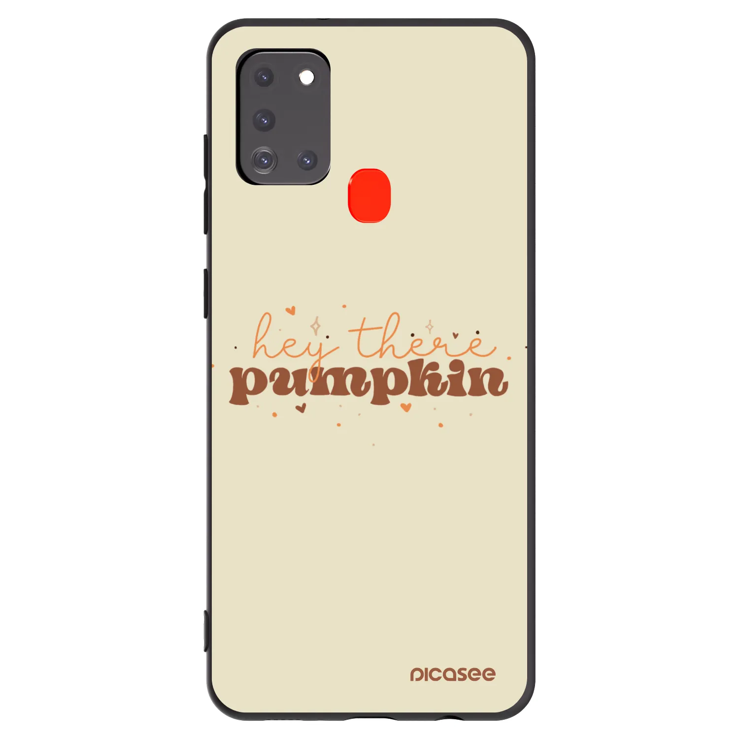 Picasee silikonowe czarne etui na Samsung Galaxy A21s - Hey there pumpkin