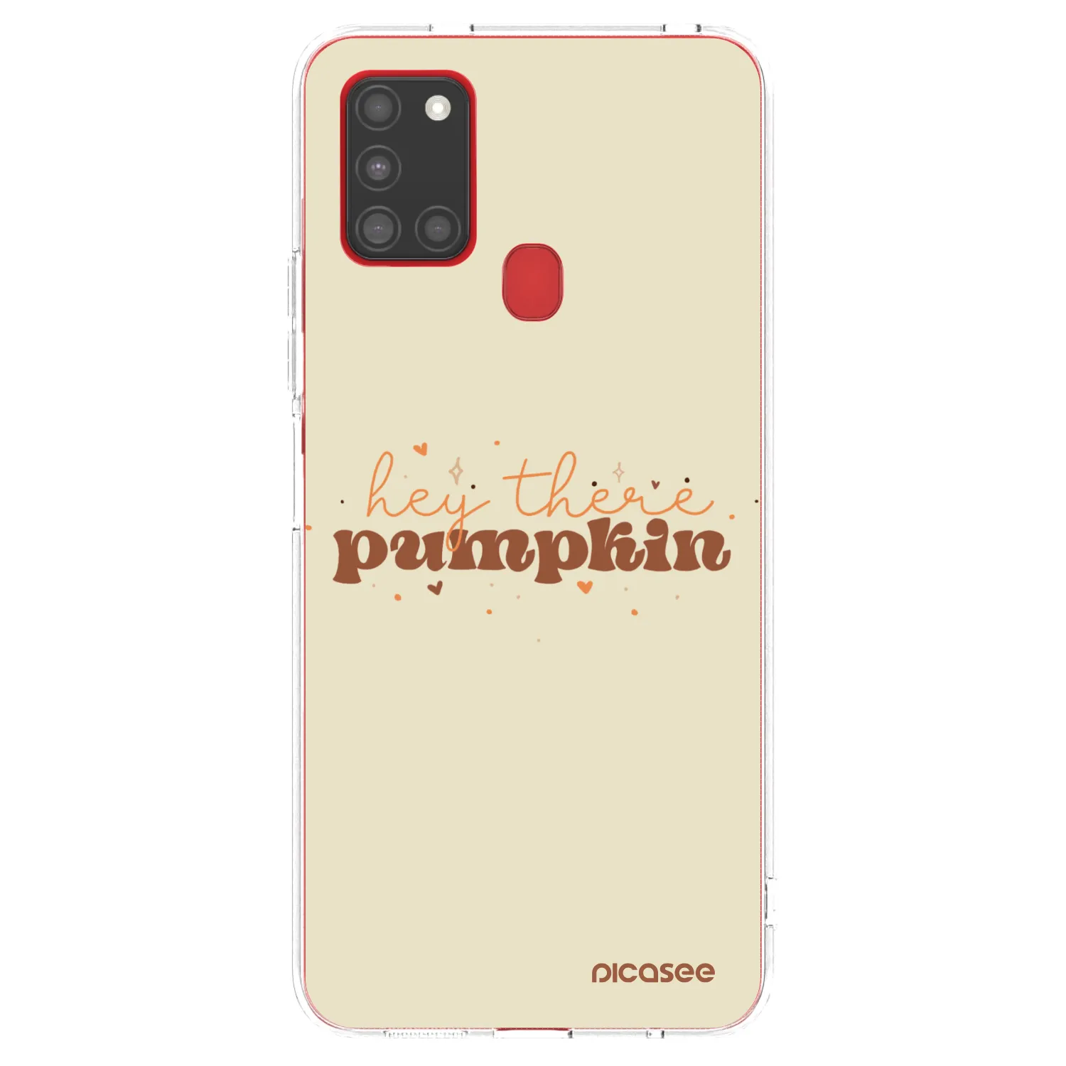 Picasee silikonowe przeźroczyste etui na Samsung Galaxy A21s - Hey there pumpkin