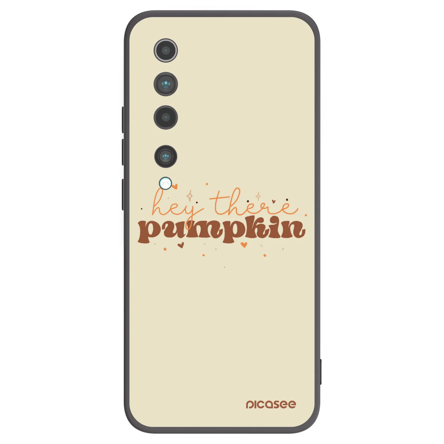 Picasee silikonowe czarne etui na Xiaomi Mi 10 - Hey there pumpkin