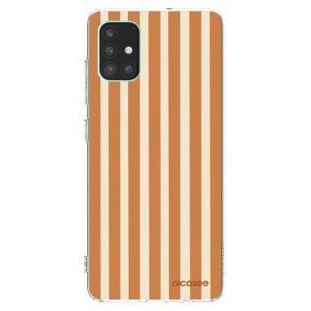 Picasee silikonowe przeźroczyste etui na Samsung Galaxy M51 M515F - Orange lines