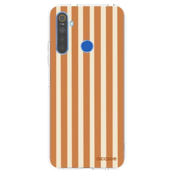 Picasee silikonowe przeźroczyste etui na Realme 5 - Orange lines
