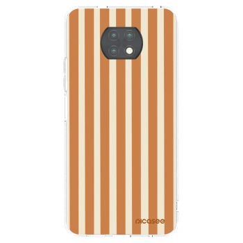 Picasee silikonowe przeźroczyste etui na Xiaomi Redmi Note 9T - Orange lines
