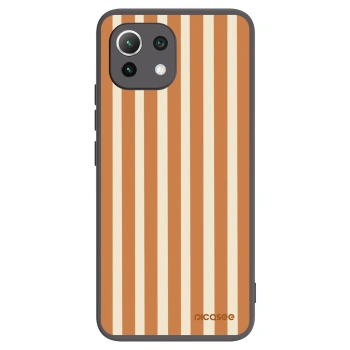 Picasee silikonowe czarne etui na Xiaomi 11 Lite 5G NE - Orange lines