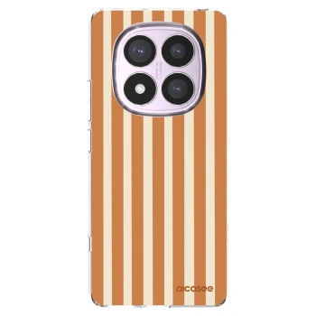 Picasee silikonowe przeźroczyste etui na Xiaomi Redmi Note 14 Pro 5G - Orange lines