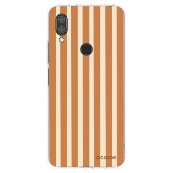 Picasee silikonowe przeźroczyste etui na Xiaomi Redmi 7 - Orange lines