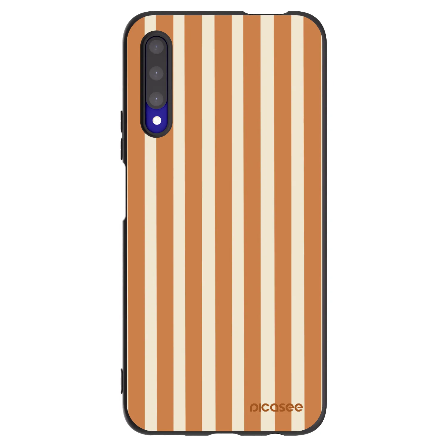 Picasee silikonowe czarne etui na Honor 9X Pro - Orange lines
