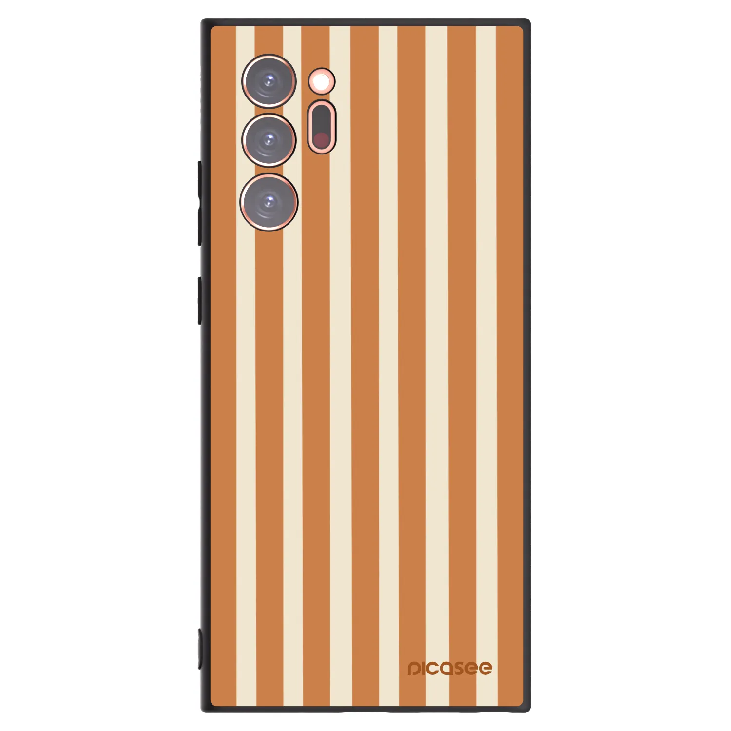 Picasee silikonowe czarne etui na Samsung Galaxy Note 20 Ultra - Orange lines