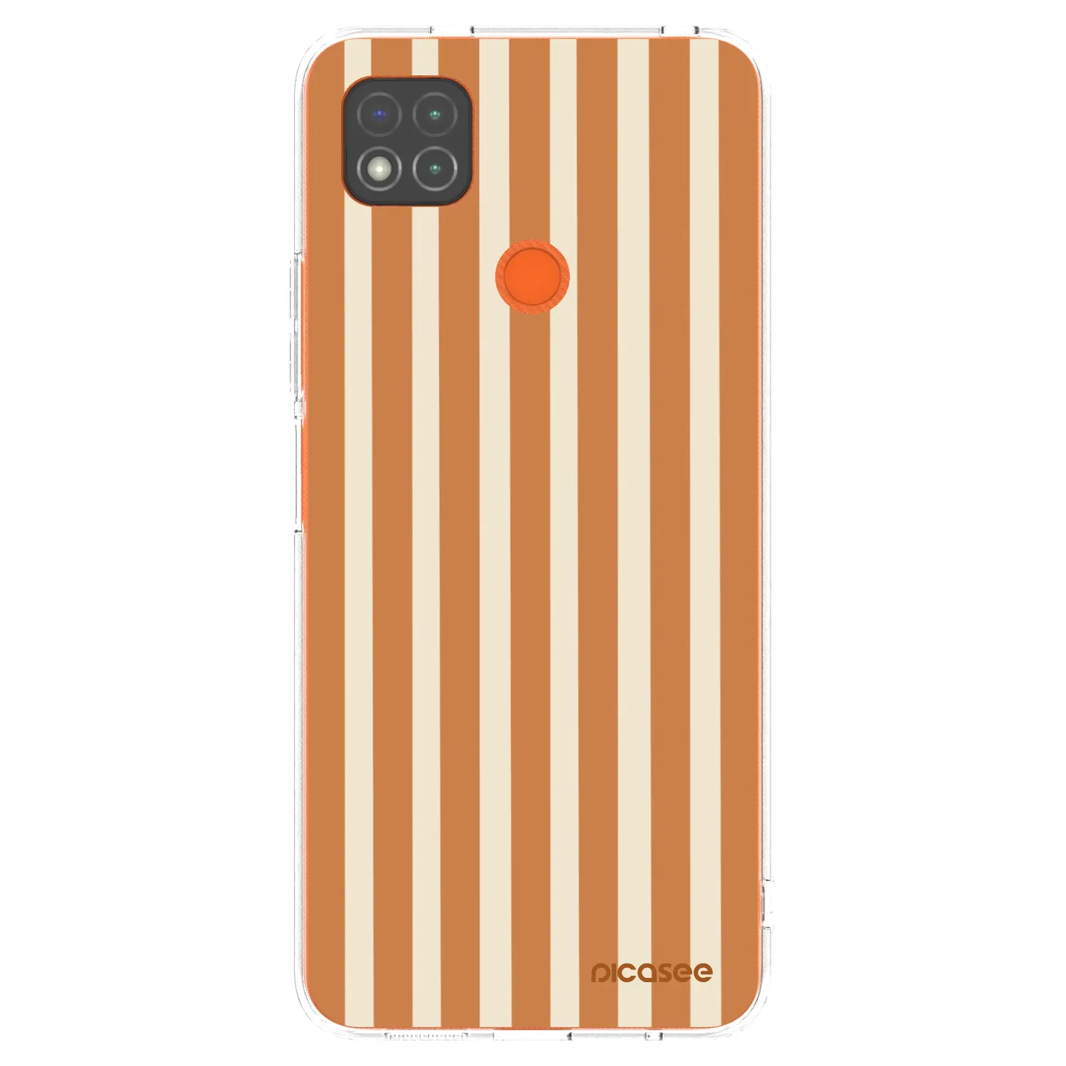 Picasee silikonowe przeźroczyste etui na Xiaomi Redmi 9C - Orange lines