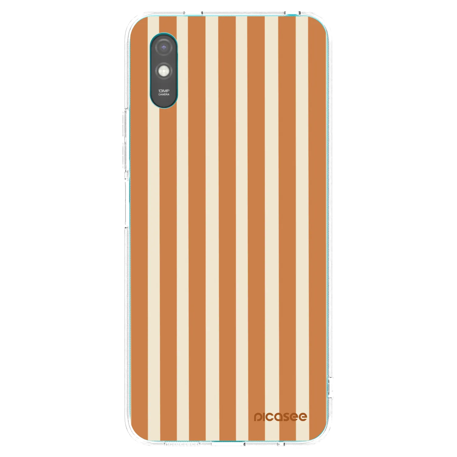 Picasee silikonowe przeźroczyste etui na Xiaomi Redmi 9A - Orange lines