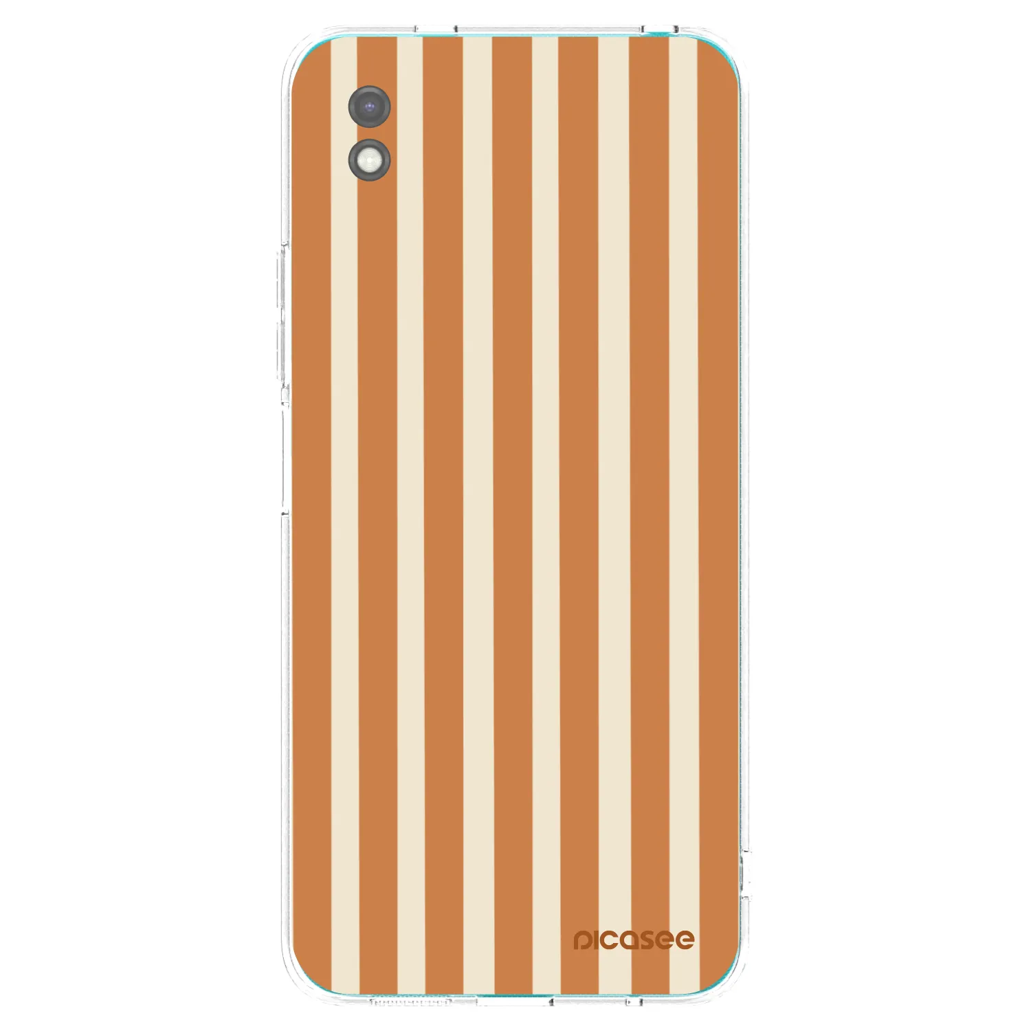 Picasee silikonowe czarne etui na Xiaomi Redmi 9A - Orange lines