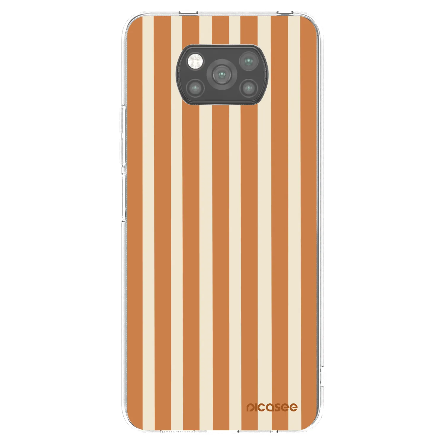 Picasee silikonowe czarne etui na Xiaomi Poco X3 - Orange lines