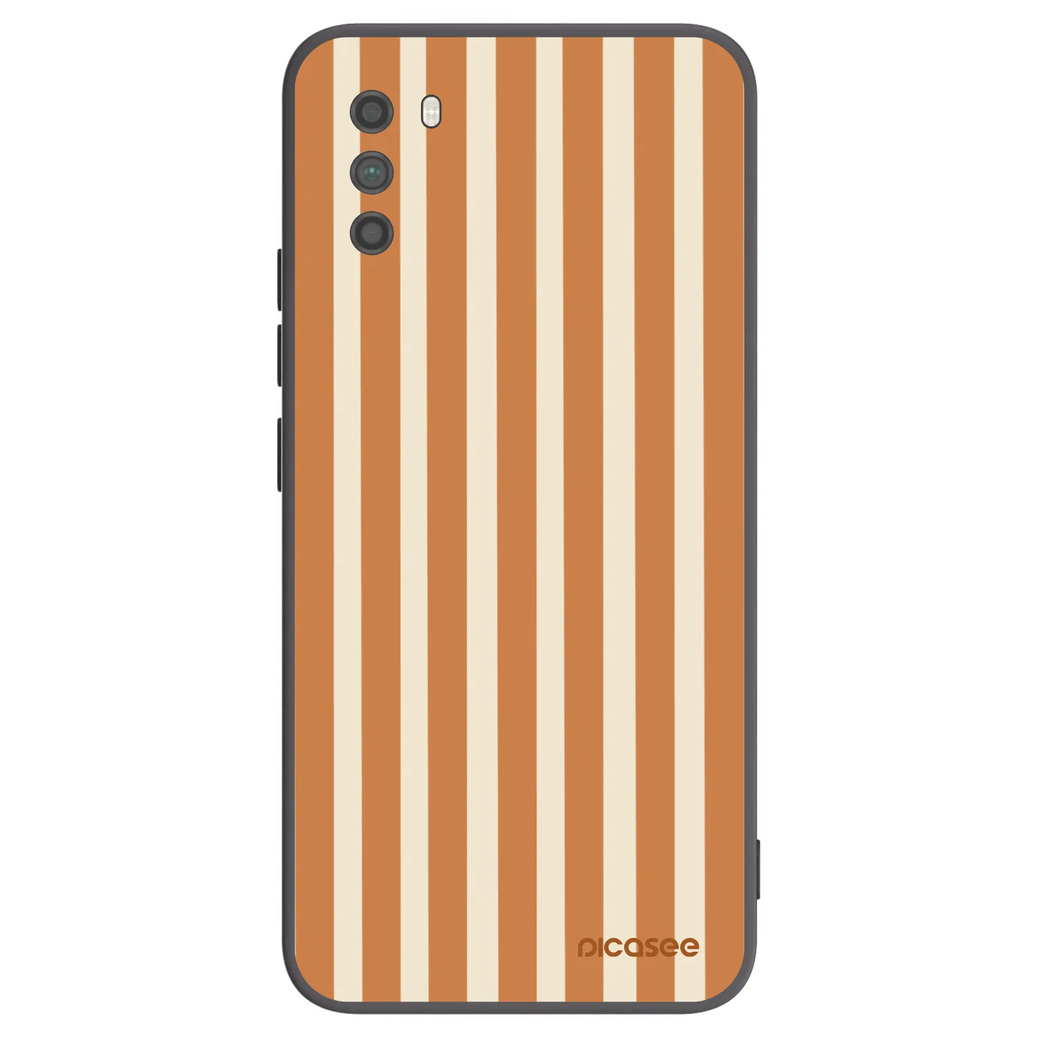 Picasee silikonowe czarne etui na Xiaomi Poco M3 - Orange lines