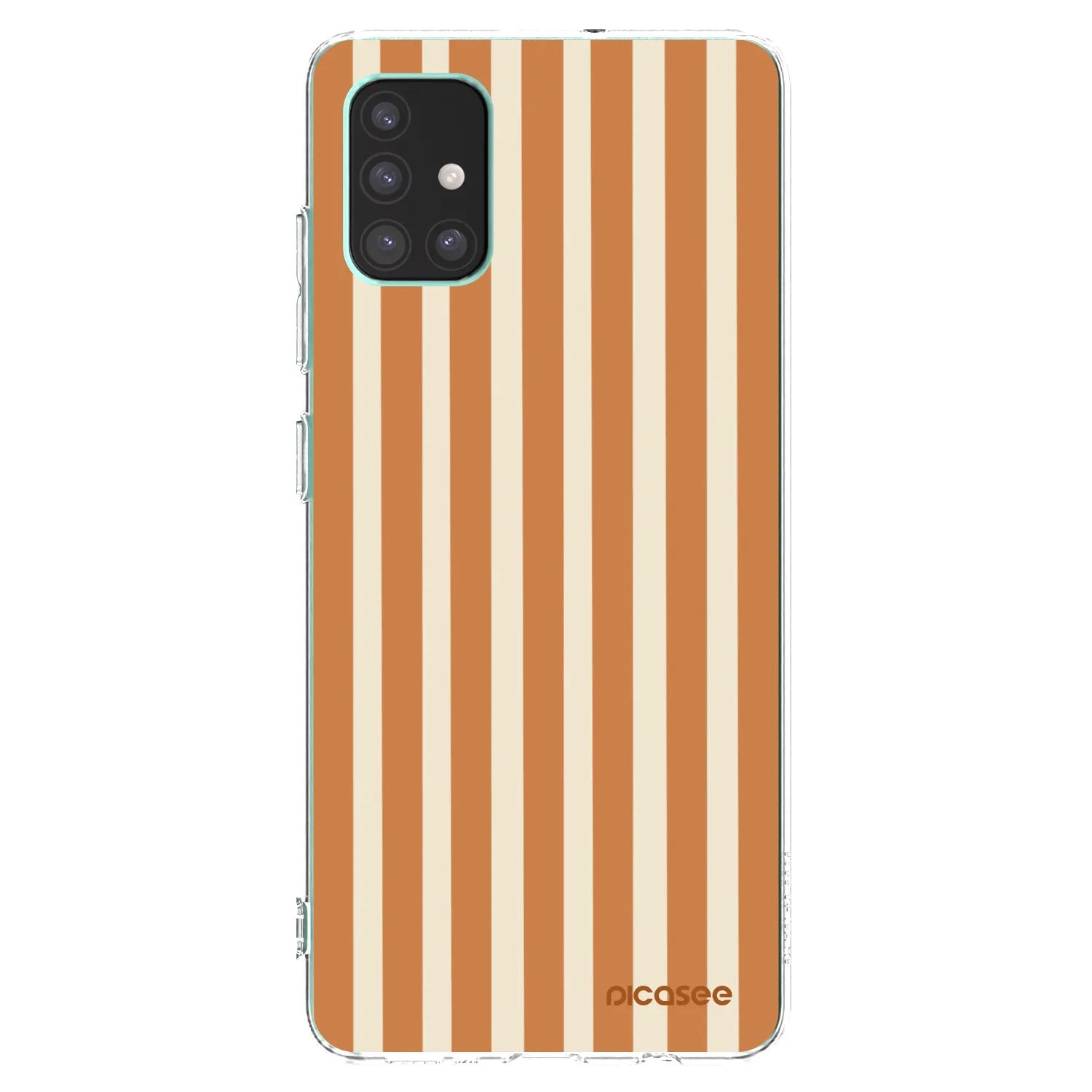 Picasee silikonowe przeźroczyste etui na Samsung Galaxy M51 M515F - Orange lines