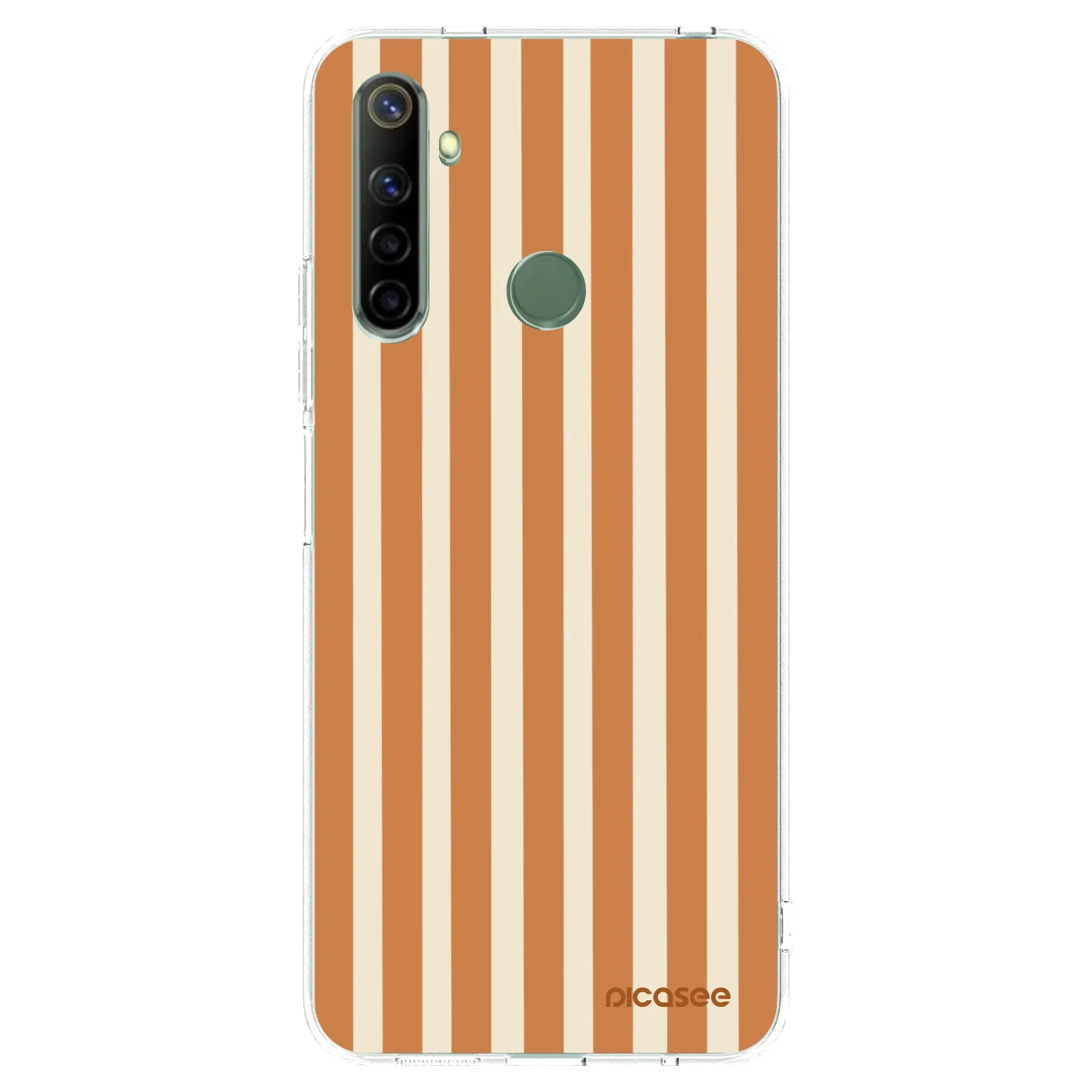 Picasee silikonowe przeźroczyste etui na Realme 6i - Orange lines