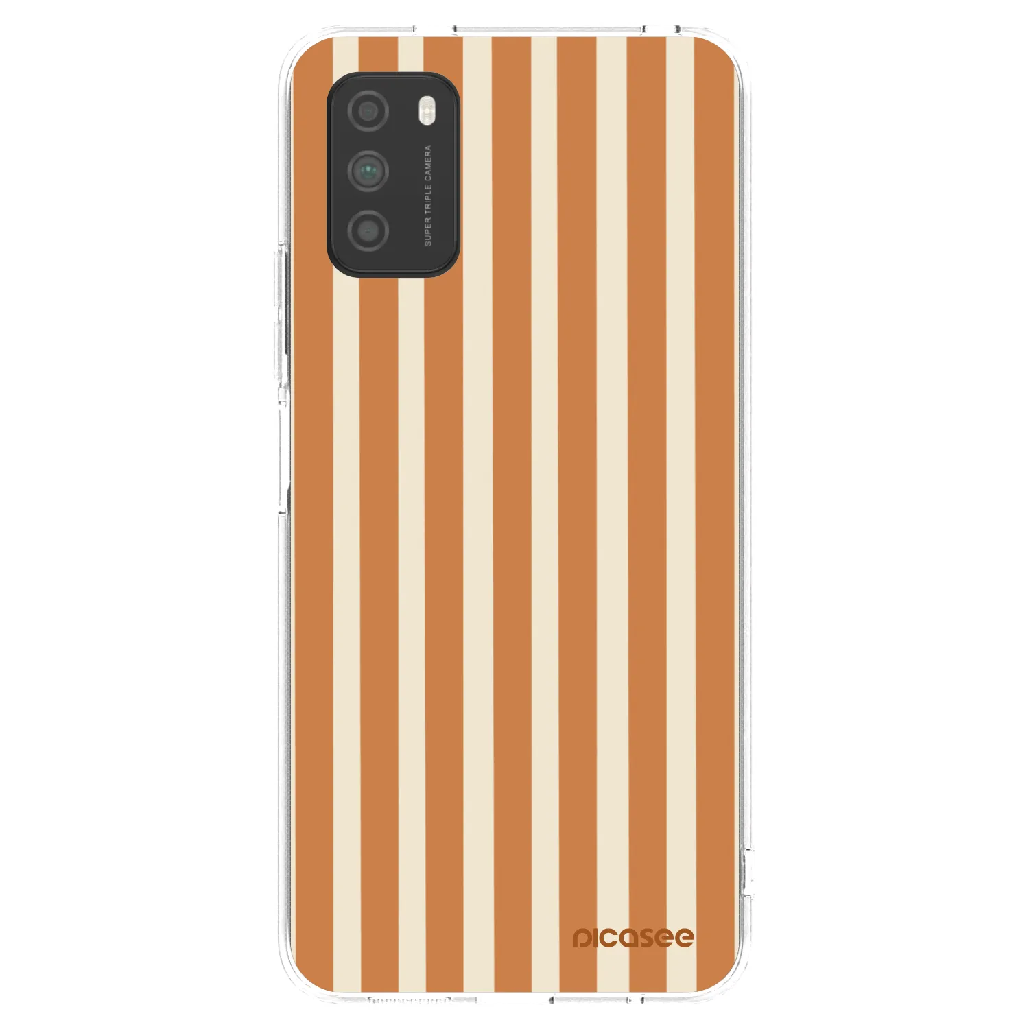Picasee silikonowe przeźroczyste etui na Xiaomi Poco M3 - Orange lines