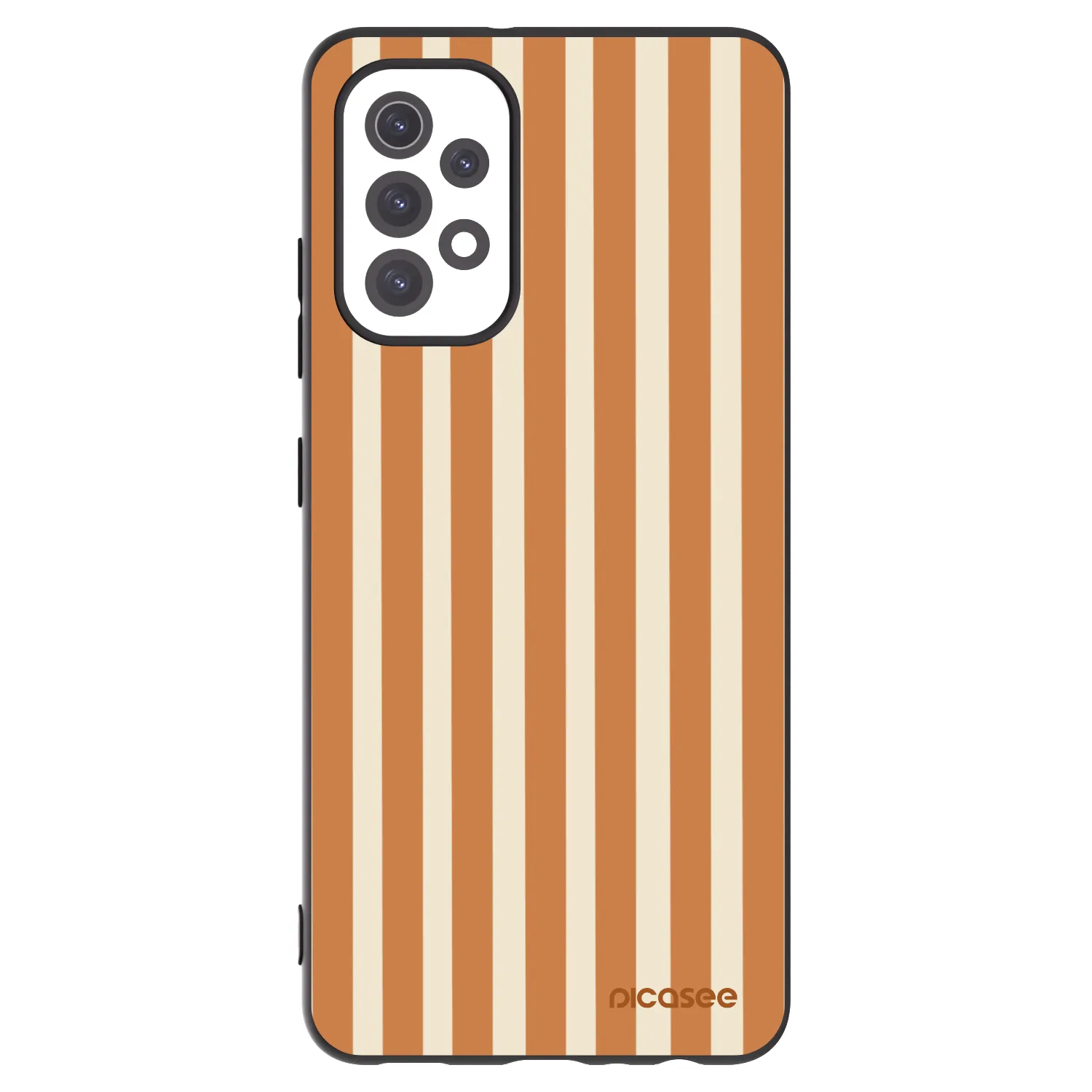 Picasee silikonowe czarne etui na Samsung Galaxy A32 5G A326B - Orange lines