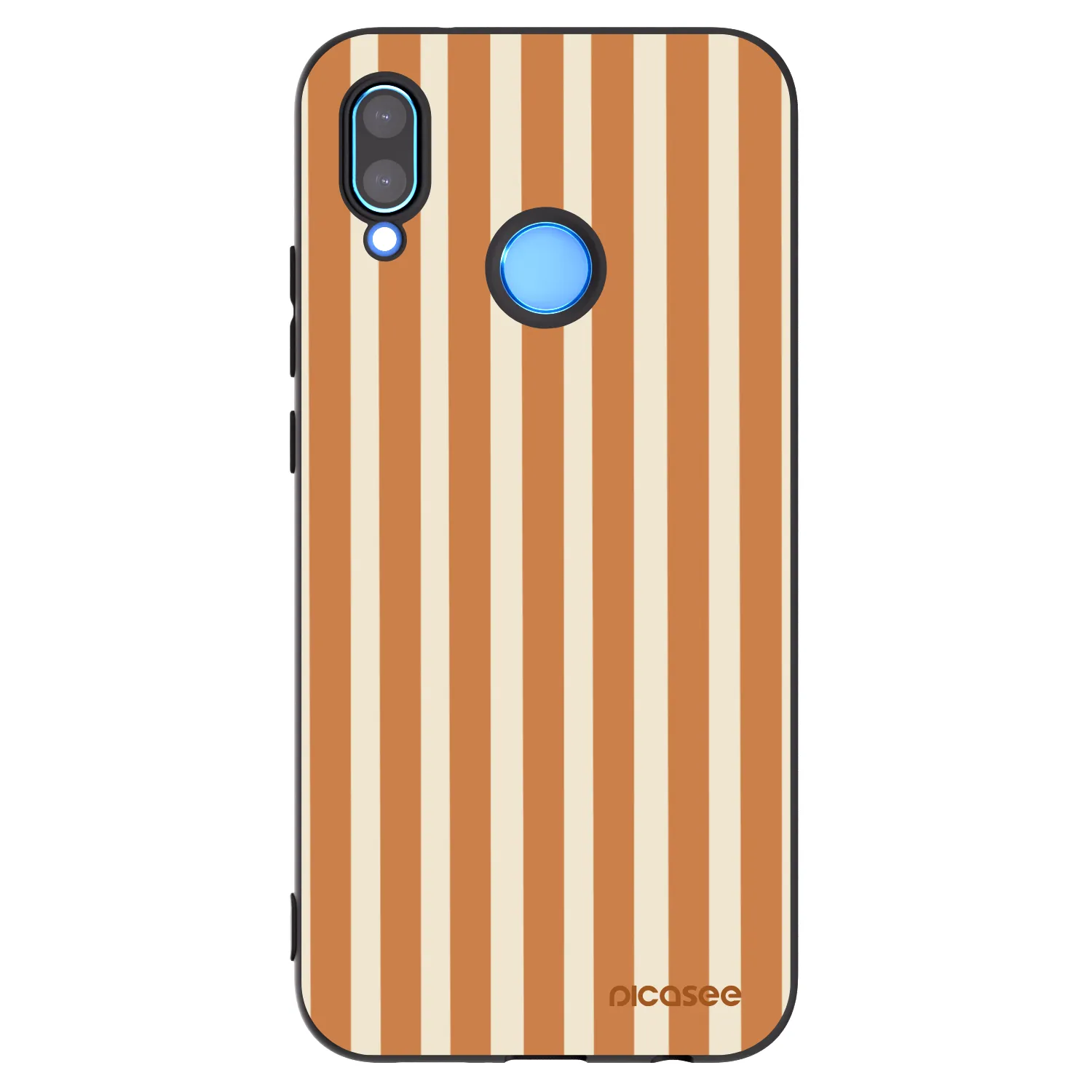 Picasee silikonowe czarne etui na Huawei P20 Lite - Orange lines
