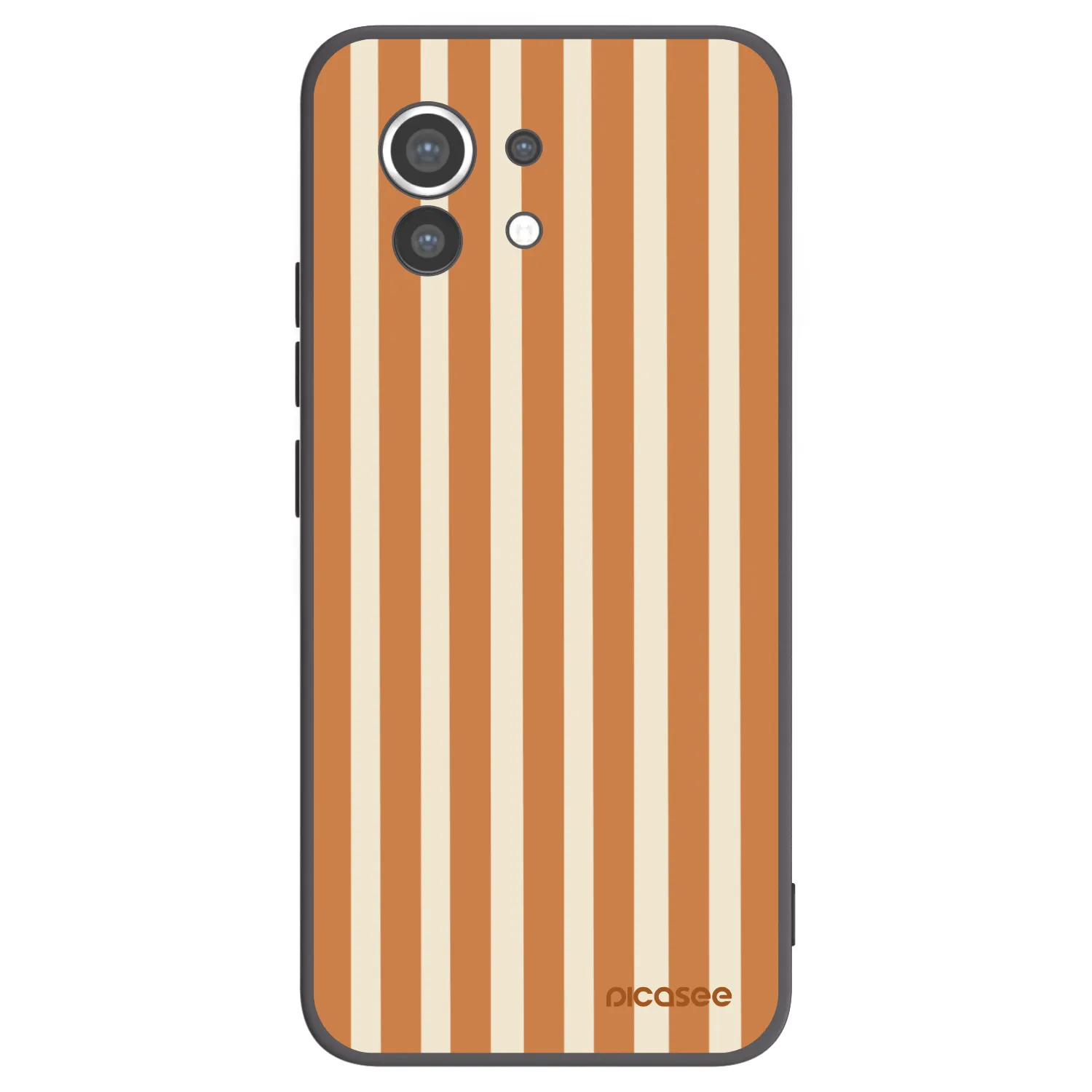 Picasee silikonowe czarne etui na Xiaomi Mi 11 - Orange lines